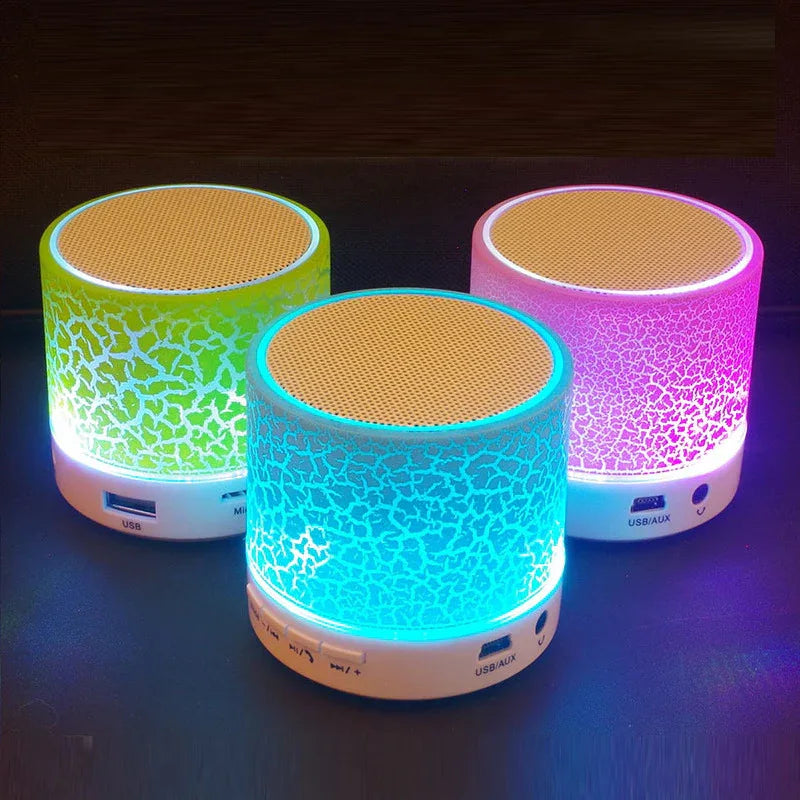 Bluetooth Mini Speaker Wireless Speaker Colorful LED TF Card USB Subwoofer Portable MP3 Music Sound Column For PC Phone