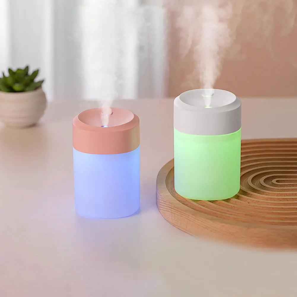 200ml Mini Air Humidifier with Night Light Essential Oil Diffuser USB Mist Maker Car Air Freshener for Bedroom Office