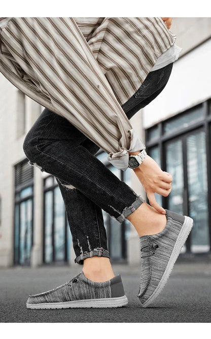 Men 2025 New Leisure Sneakers Spring Summer Breathable Lightweight Outdoor Canvas Shoes Large Size Men's Shoes Walking Loafers