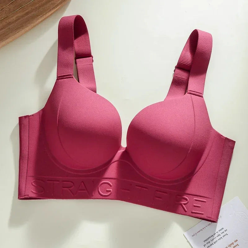 Seamless Women's Underwear, Large Size, No Steel Ring, Gathered and Adjusted, Anti-sagging Sexy Bra Push Up Bra