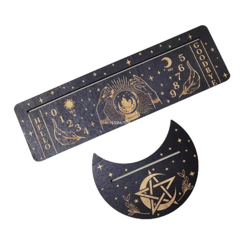 Wooden Stand for Tarot Moon Shape Rectangle Card Set Altar Stand Wood Display Witch Divination Tools Game Accessories Wholesale