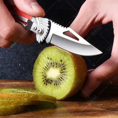 WXCOO Folding Knife Stainless Steel Cooking Kitchen Vegetable Knife Accessories Fruit Peeler Meat Cleaver Pocket Knife Kitchen