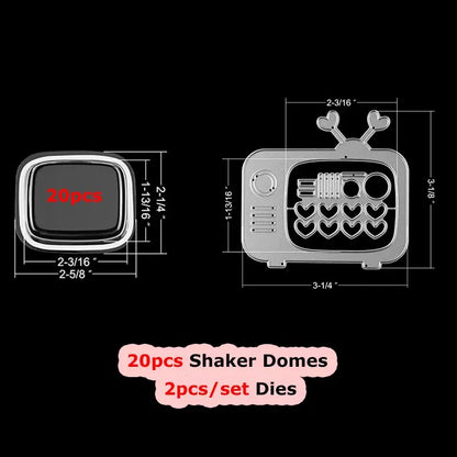 Bundle Deal Jar Heart Egg TV Dimensional Shaker Domes Basic Geometry Shaker Blisters Easter Valentine's Day Card Making Supplies
