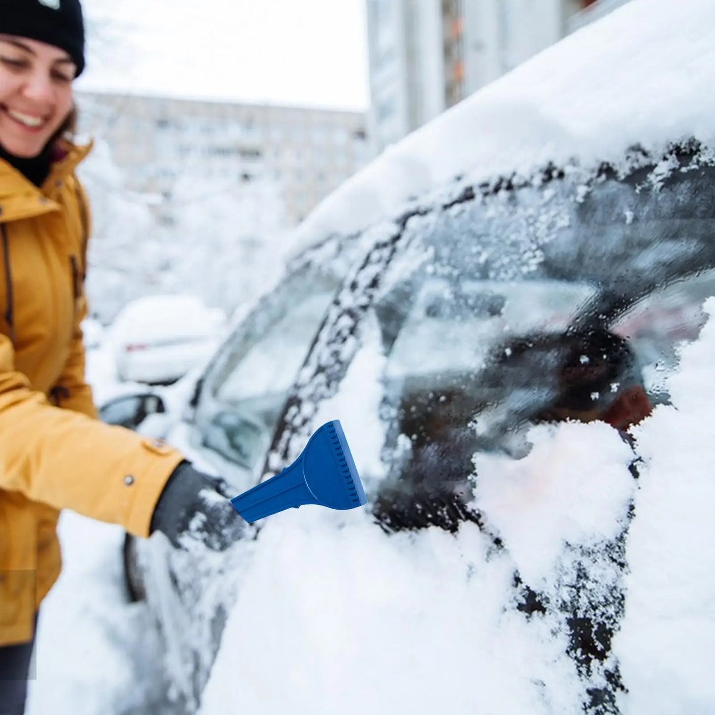 Ice Scraper for Car Window Scraper for Car Portable Window Ice Scraper Reusable Frost Removal Tool for Cars Trucks