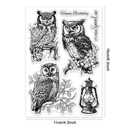 Animal Postman Silicone Clear Stamps Fox Hamster Rabbit Cat Transparent Stamps for Birthday Valentine's Day Cards Making DIY