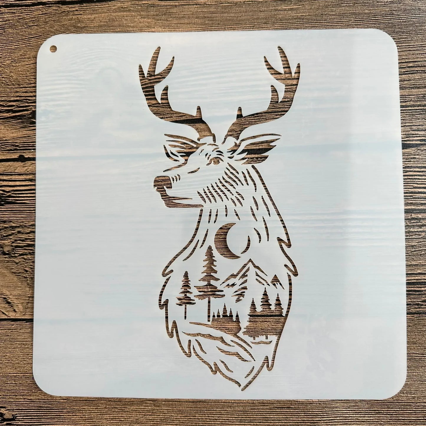 20*20 cm DIY mandala mold for painting stencils stamped photo album embossed paper card on wood, fabric wall christmas deer