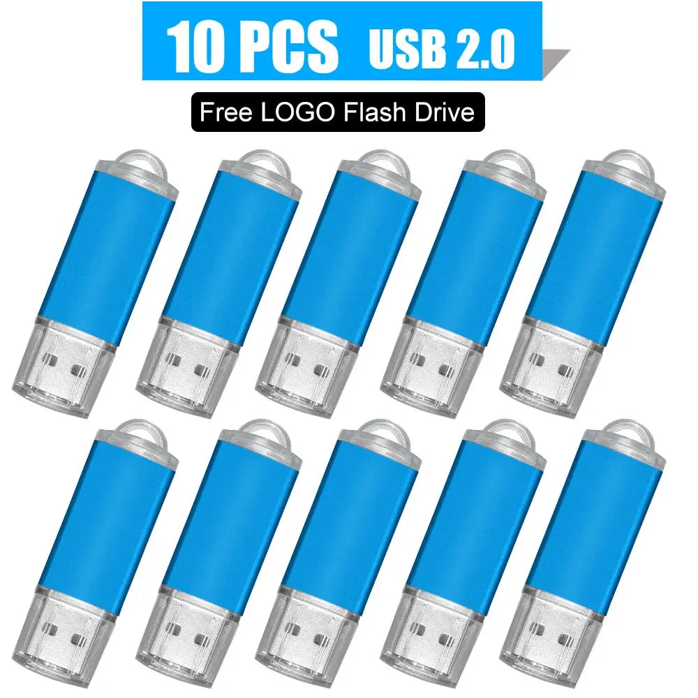 10PCS/lot Pen Drive 8GB 4GB 2GB 1GB USB Flash Drive 16GB Flash Disk 128MB 256MB 512MB Memory Flash Disk 2.0 Free Custom Logo