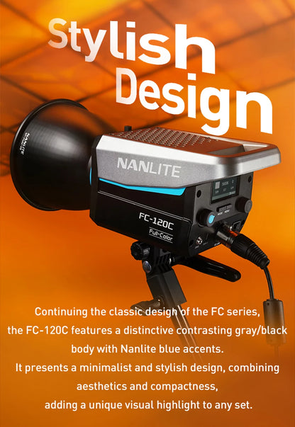 Nanlite FC-120C RGBW Full-color 145W 2700K-7500K Professional Photography Fill Light for Video Studio Outdoor Live Stream Shoot