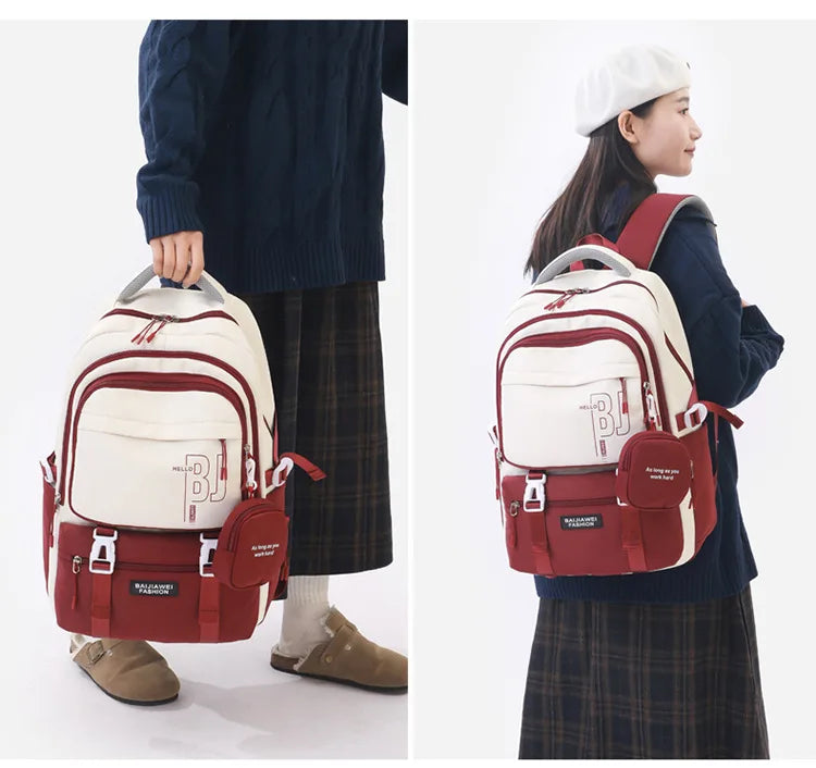 Teen Girls Backpacks for School 8-12 Years Students Casual Fashion Travel Backpacks Portability College Backpack for Women Bag