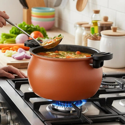 Pressure Cooker Non-stick Large-Capacity Multifunctional Cookware with Transparent Lid Slow Rice Cooker for Cooking Canning