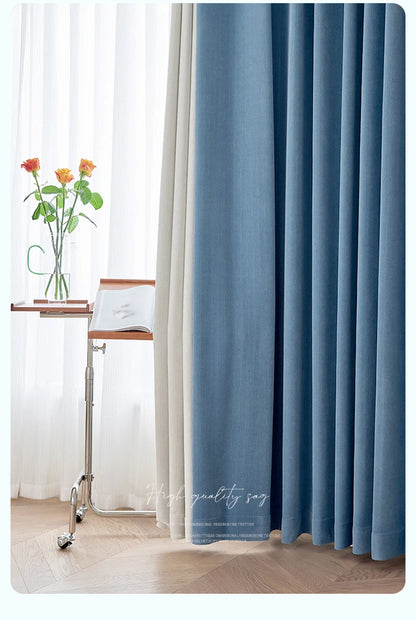 Modern Simple Blackout Curtain Luxury Living Room Drape Room Balcony Floor-to-ceiling Windows Curtains Bedroom Soundproof Drapes