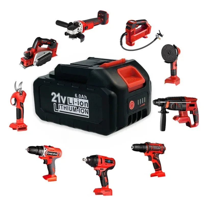 21V Lithium Battery Rechargeable 3.0/6.0/9.0Ah Batteries High-current High Discharge 21 Volt Replace Battery For Screwdriver