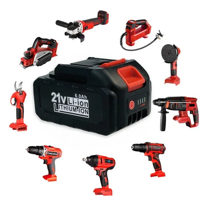 21V Lithium Battery Rechargeable 3.0/6.0/9.0Ah Batteries High-current High Discharge 21 Volt Replace Battery For Screwdriver