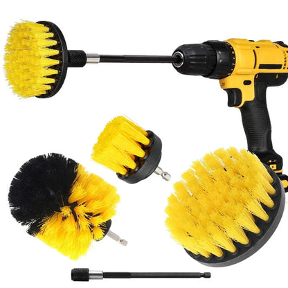 Electric Scrubber Drill Brush Kit Power Drills Scrubber Brush For Carpet Glass Car Tires Nylon Extension Pole Floor, Automotive