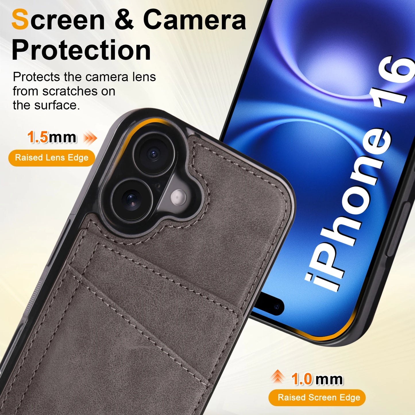 Business Flip Leather Case for iPhone 16 17 Air 16E 15 14 13 12 11 Pro Max Plus Mini Built-in Magnetic Wallet Card Phone Cover
