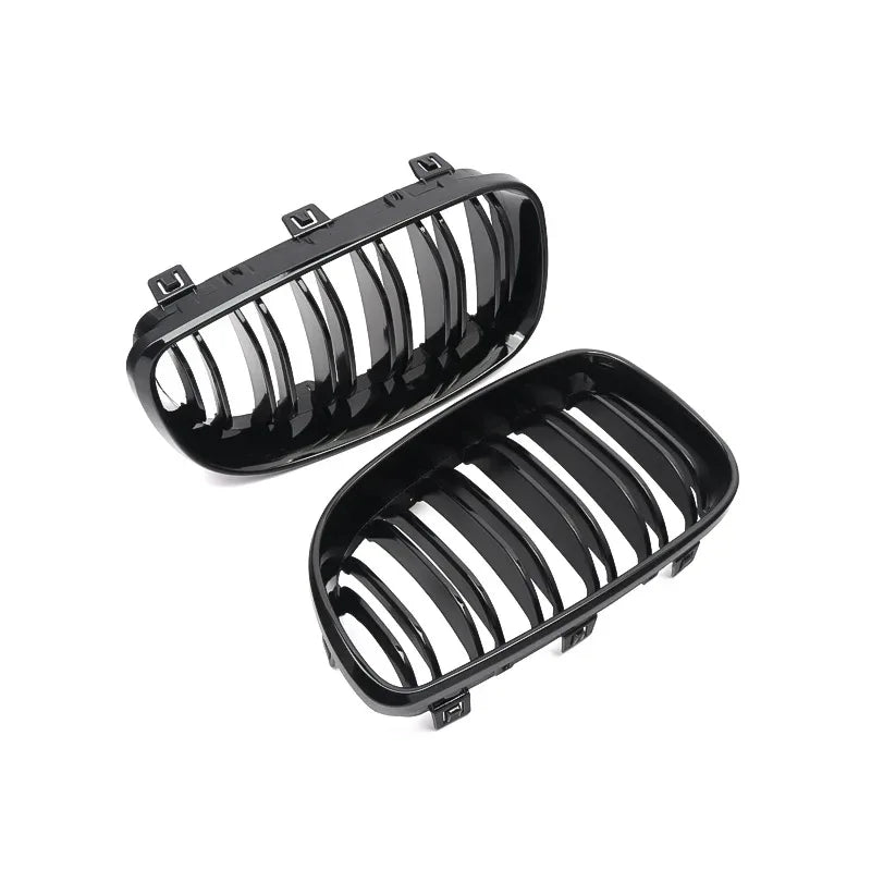 Car Front Grills Kidney For BMW 1 SERIES E81 E82 E87 E88 5DR 3DR Glossy Black Kidney Grilles Dual Slat 2007-2013