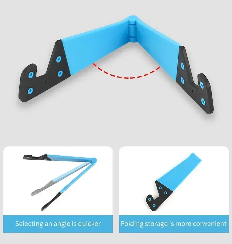 Portable Mini Phone Tablet Holder Desktop Lazy Stand for iPhone 16 15 14 13 Pro Max iPad Samsung S23 Foldable Smartphone Mount