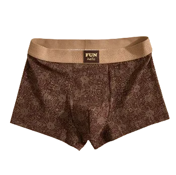 Men's Cotton Boxers Anti-Bacterial Rose Print Boxer Briefs Breathable Soft Underwear Comfortable Men's Innerwear