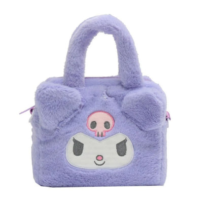 Anime Sanrio Kuromi Capybara Handbag My Melody Cinnamoroll Plush Cosmetic Bag Hello Kitty Travel Storage Bag Women Toy Gifts