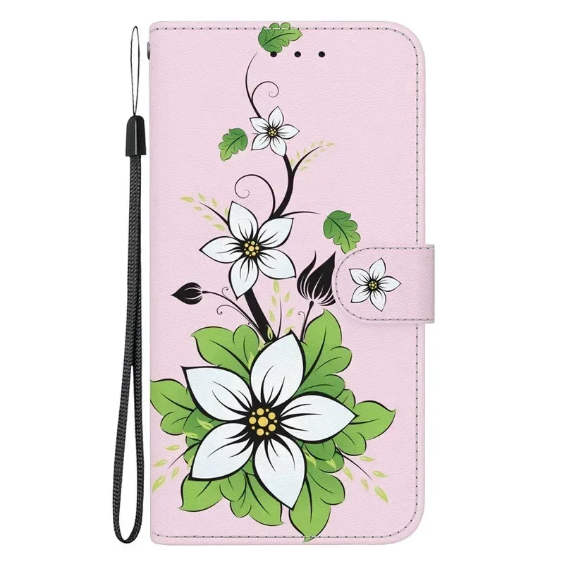 For Xiaomi Redmi 13 Case Solid Color Leather Flip Phone Case for Xaomi Redmi 13 Cover Redmi13 13C 5G Wallet Card Slots Etui