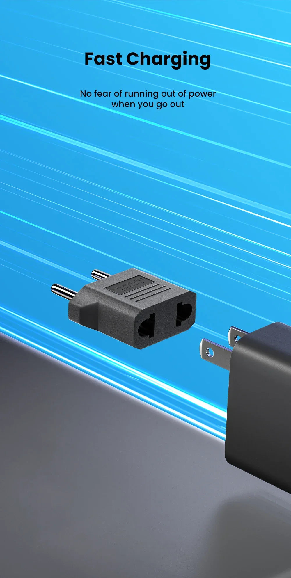 Uyellow US To EU Plug Adapter EU Euro KR Plug Adapter Travel KR Adapter Electric EU KR Plug Converter Power Socket Europe