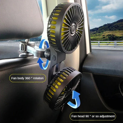 3-speed Car Fan Rear Seat Ventilador USB Freshener Air Conditioner Climatiseur Ventilateur Voiture Ventilatore Auto Cooler