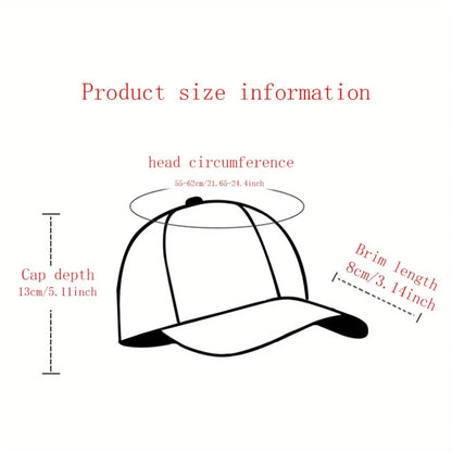 Unisex Letter Print Hip-hop Snapback Cap Outdoor Adjustable Casual Baseball Caps Sunscreen Sun Hat Streetwear