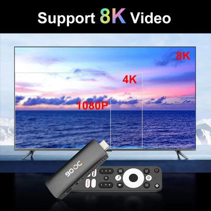 DQ06 ATV Mini TV Stick Android12 Allwinner H618 Quad Core Cortex A53 Support 8K Video 4K Wifi6 BT Remote TVBox Media player
