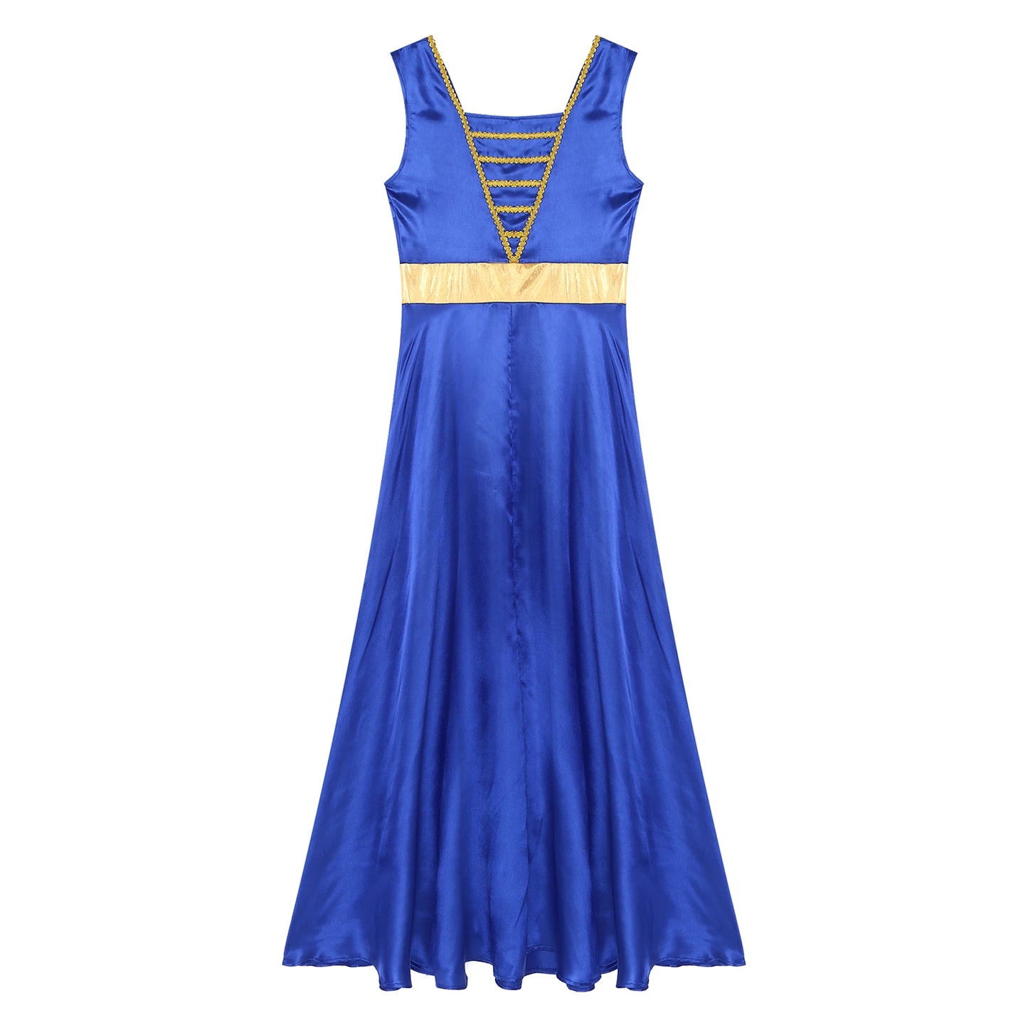 Women Robe Praise Lyrical Dance Dress Church Choir Worship Liturgical Performance Costume Sleeveless Tunic Gown Dancewear Clothe