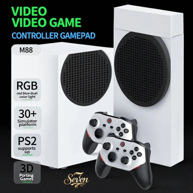 M88 Game Console Stick 128G Supports 30+ Emulators 20000 Games Portable 4K 60 Simulators Wireless Controller 3D TV Support PS2