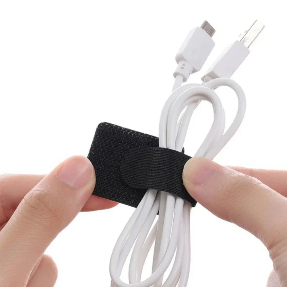 10/20Pcs Self Adhesive Reusable Cable Ties Wire Organizer Storage Stand Mouse Earphone Data Cord  Desktop Tidy Management Winder