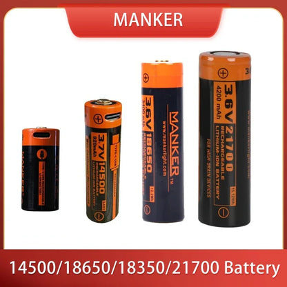 Manker 14500/18650/18350/21700 Battery for Flashlight