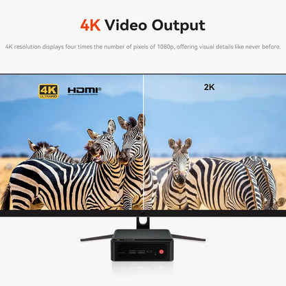 Beelink Mini PC SER5 Max AMD R7 6800U 7735HS R5 5500U R3 3200U 16G 500G NVME Windows Type-C Triple Screen Gamer Mini Computer
