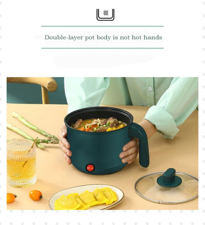 Mini Electric Rice Cooker Non-Stick Single/Double Layer Multifunction Cooking Machine Hot Pot for Home Use
