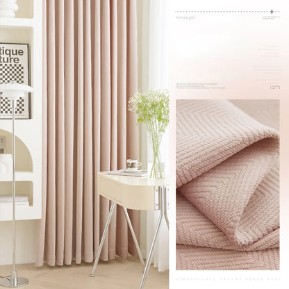Modern Simple Blackout Curtain Luxury Living Room Drape Room Balcony Floor-to-ceiling Windows Curtains Bedroom Soundproof Drapes
