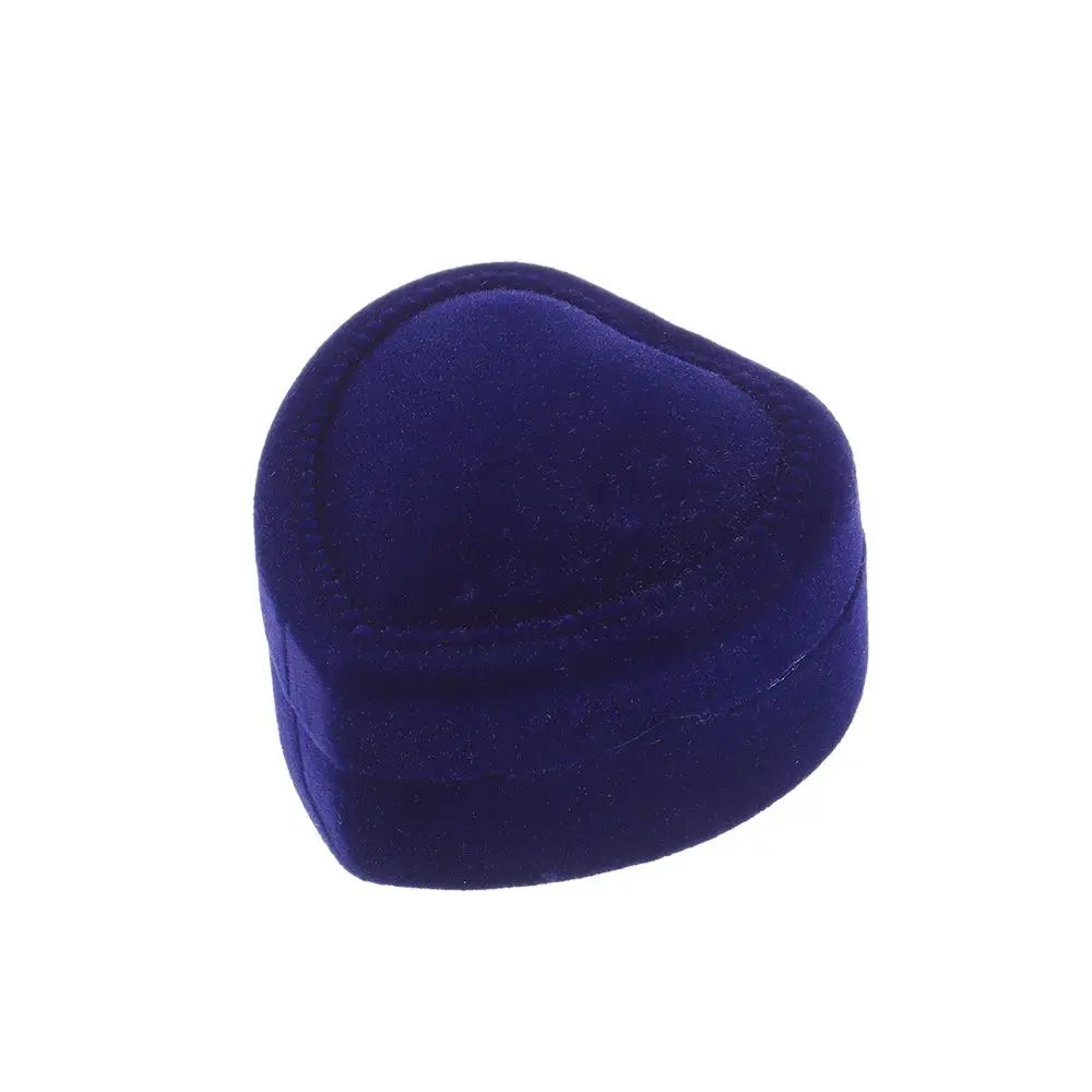 Fashion Velvet Ring Box Engagement Wedding Party Valentine's Day Jewelry Case Heart Boxes Earrings Holder Couple Lover Gifts