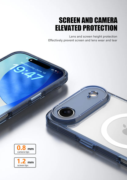 KEYSION Shockproof Transparent Case for MagSafe for iPhone 17 Air HD Clear TPU+PC Magnetic Wireless Charging Phone Back Cover