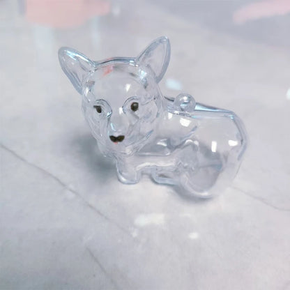 Cute Clear Puppy Hair Memorial DIY Pendant Keychain Decor Keepsake Capsule Pet's Dog Fur Container Pet Lovers Home Display Gifts