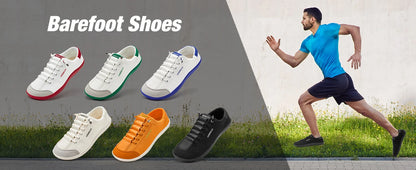 HOBIBEAR Womens Mens Barefoot Shoes | Zero Drop | Wide Toe Casual Canvas Sneakers Minimalist Walking Shoes