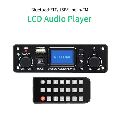 UNISIAN LCD Digital Audio Player Bluetooth MP3 Player Decoder Board 128*64 DOTS LCD USB SD BT FM Music Player Module TPM119B