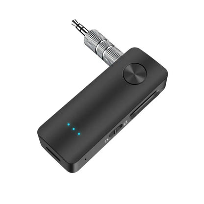 2-In-1 Wireless Audio Adapter Bluetooth 5.3 Receiver Transmitter 3.5mm Jack AUX Lossless Sound MIC For Car Speaker TV PC