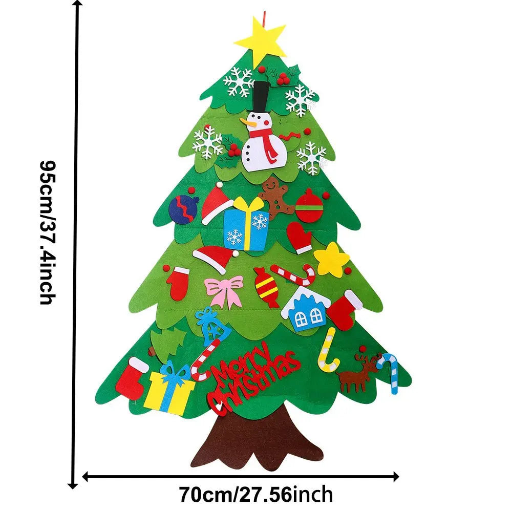 22/33/66pcs Felt Christmas Tree Set, Detachable Accessory, Suitable for Party Decoration and Christmas Decoration Accessories