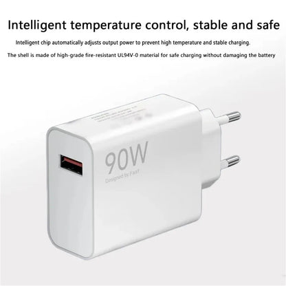 90W Fast Charger For Universal USB Charging Power Adapter USB To Type C Quick Charging Cable Accessories Wall USB Charger