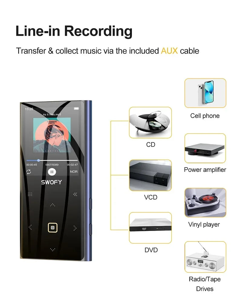BEN JIE M2 mp3 player 32GB bluetooth Lossless  HiFi Portable Audio Walkman FM Radio EBook Voice Recorder music player  плеер mp3