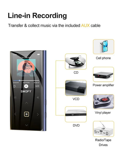 BEN JIE M2 mp3 player 32GB bluetooth Lossless  HiFi Portable Audio Walkman FM Radio EBook Voice Recorder music player  плеер mp3