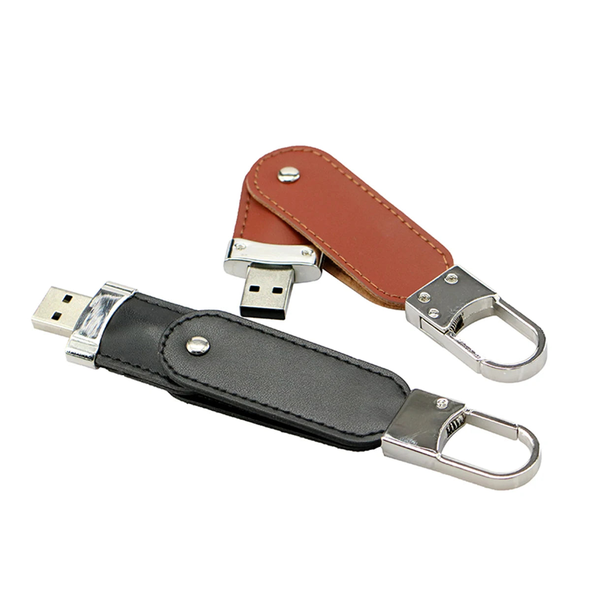 Pendrive 256GB USB Flash Drive Leather with Metal Keychain 64GB 32GB 8GB Business Usb Memories Disk 128GB Pen Drive Memory Stick