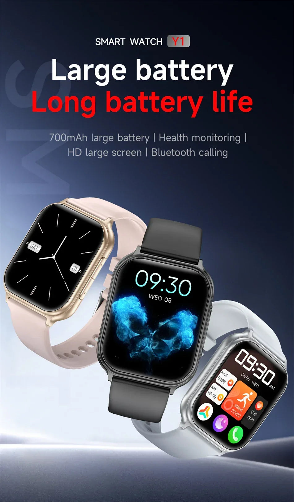 New Bip 6 Pro Smart Watch Men Outdoor Sports Fitness Track IP68 Waterproof Heart Rate BT Call 700 mAh Battery Smartwatches Women
