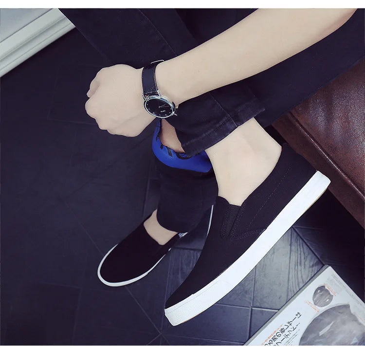 Men Casual Shoes Canvas Luxury 2025 Mens Loafers Breathable Slip on FlatsMale Vulcanized Shoes White Driving Shoes Plus Size 47