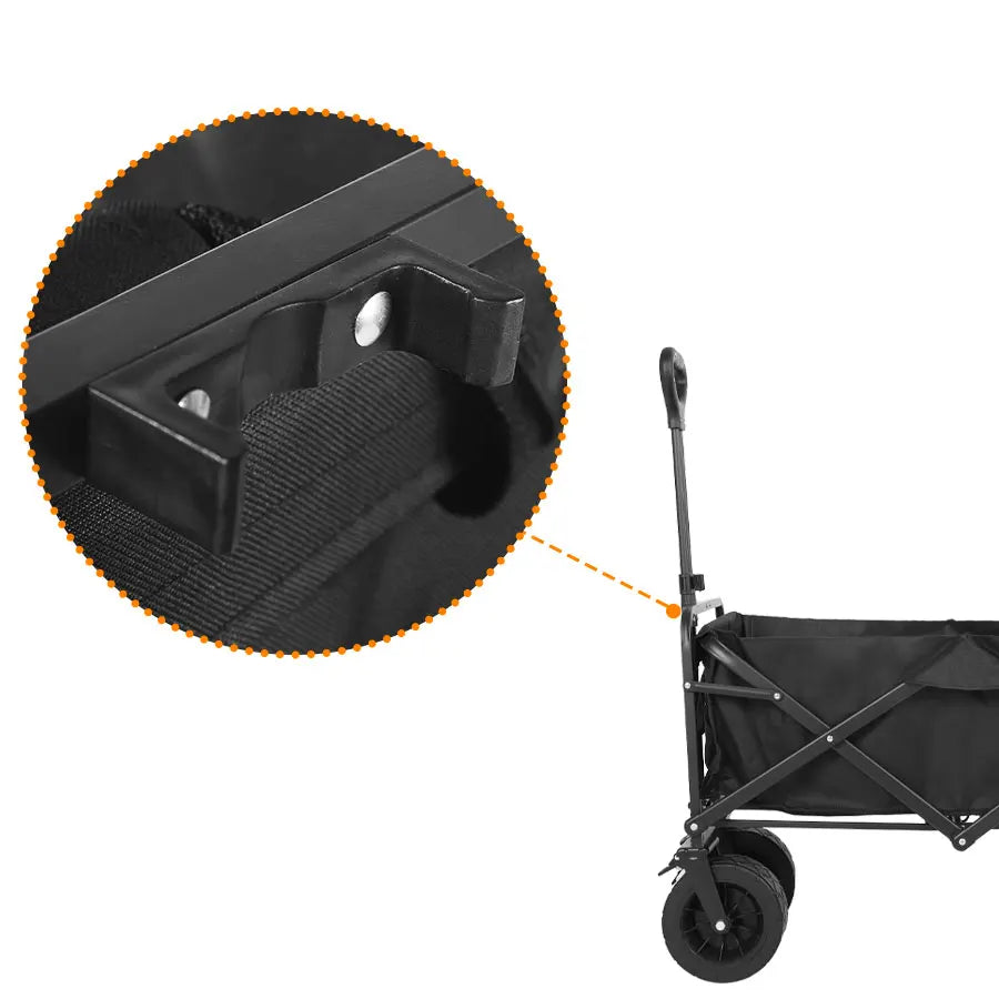 Heavy Duty Outdoor Folding Wagon Cart Large Capacity Collapsible Utility Wagon Trolley Portable Garden Beach Camping Equipment