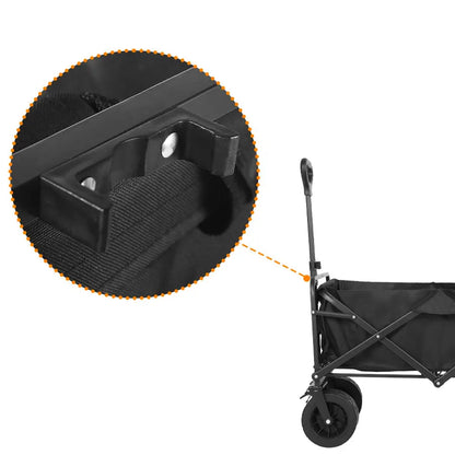 Heavy Duty Outdoor Folding Wagon Cart Large Capacity Collapsible Utility Wagon Trolley Portable Garden Beach Camping Equipment
